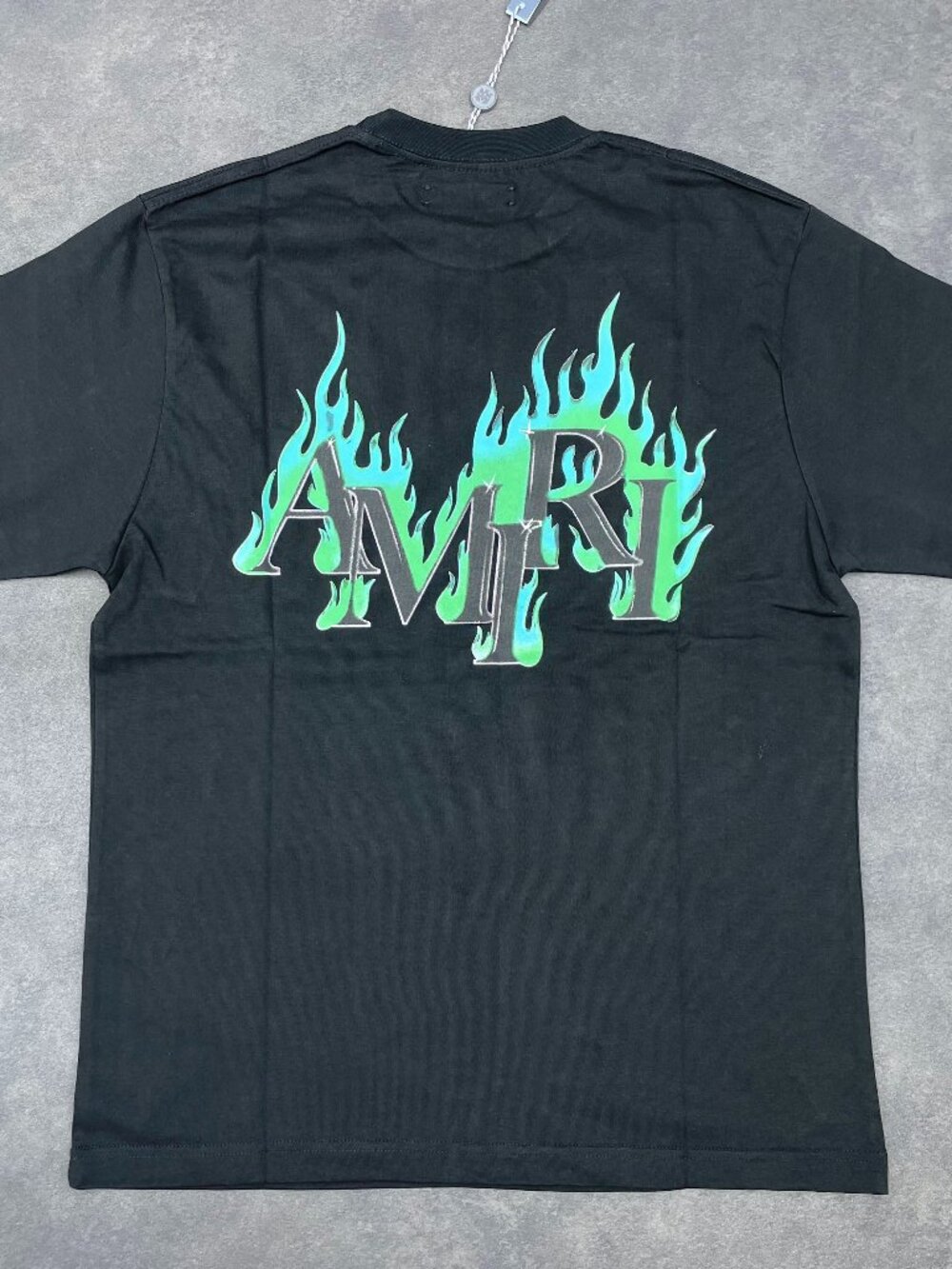 AMIRI Men’s Black Flame Logo Graphic T-Shirt- Size Large